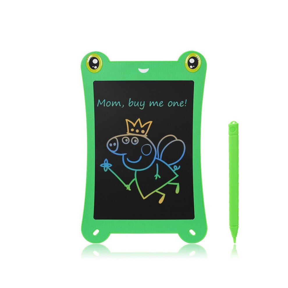 (Green) 8.5 inch Frog Colors screen LCD Writing Tablet Drawing Handwriting Pad Message Board Kids Educational