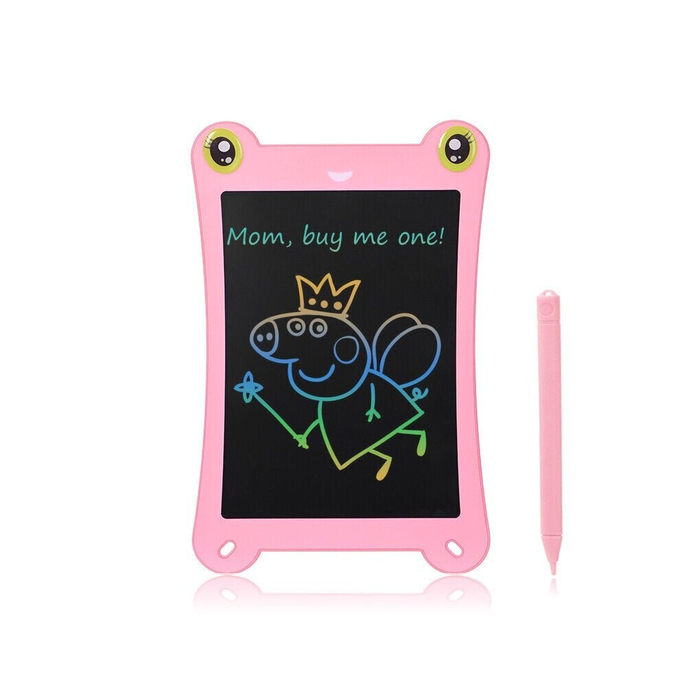 (Pink) 8.5 inch Frog Colors screen LCD Writing Tablet Drawing Handwriting Pad Message Board Kids Educational