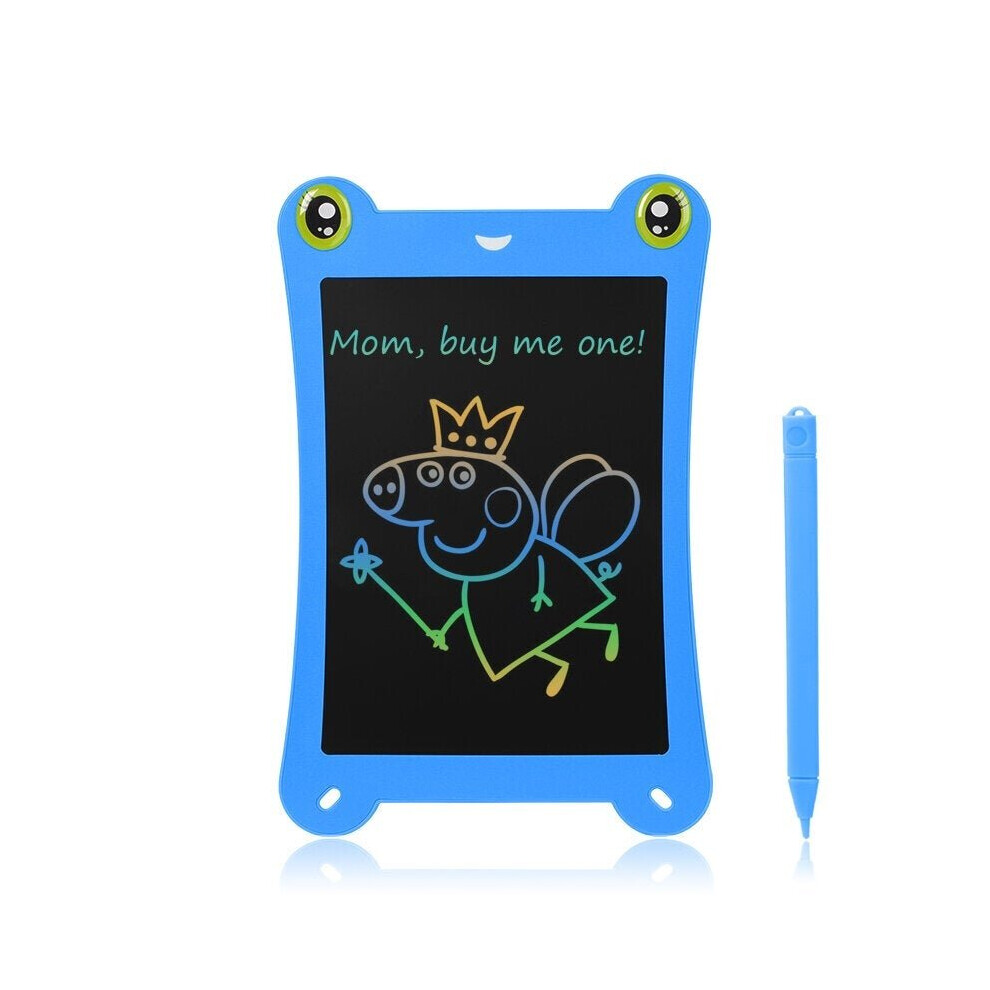 (Blue) 8.5 inch Frog Colors screen LCD Writing Tablet Drawing Handwriting Pad Message Board Kids Educational