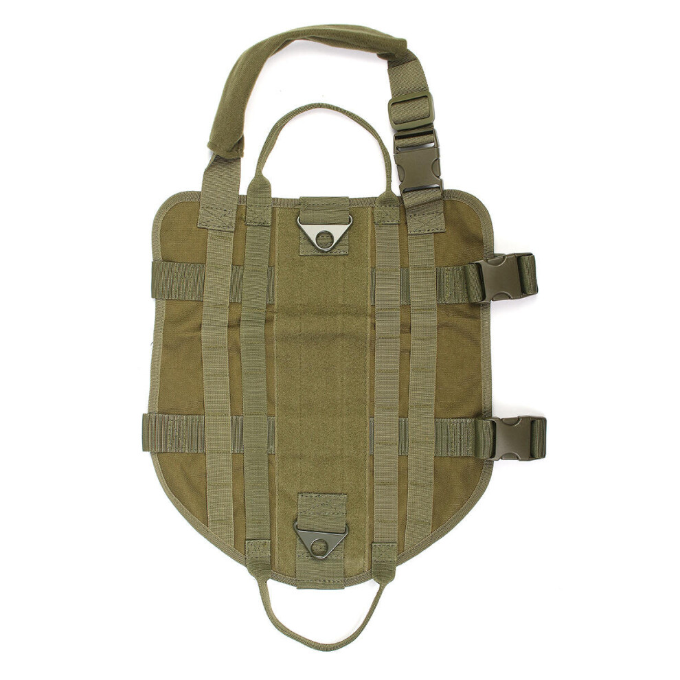 (Green) Dog Military Police Molle Vest Service Canine Dog Harness