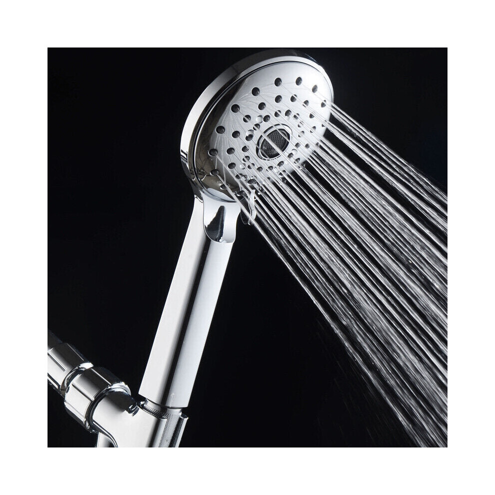 (Silver) Pressurized Hand Shower Two Spray Mode Head Bathroom Sprayer For Baby Washing Personal Cleaning