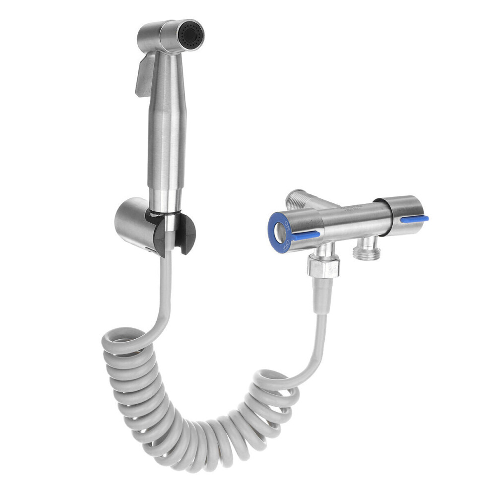 Stainless Steel Toilet Bidet Sprayer Handheld Bathroom Cleaning Tools Set 3654659271266