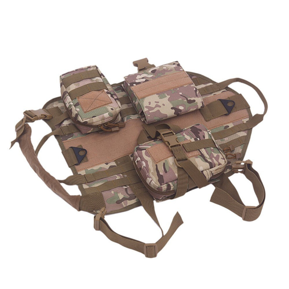 (cp Camouflage, M) Dog Outdoor Vest Pitbull Training Equipment