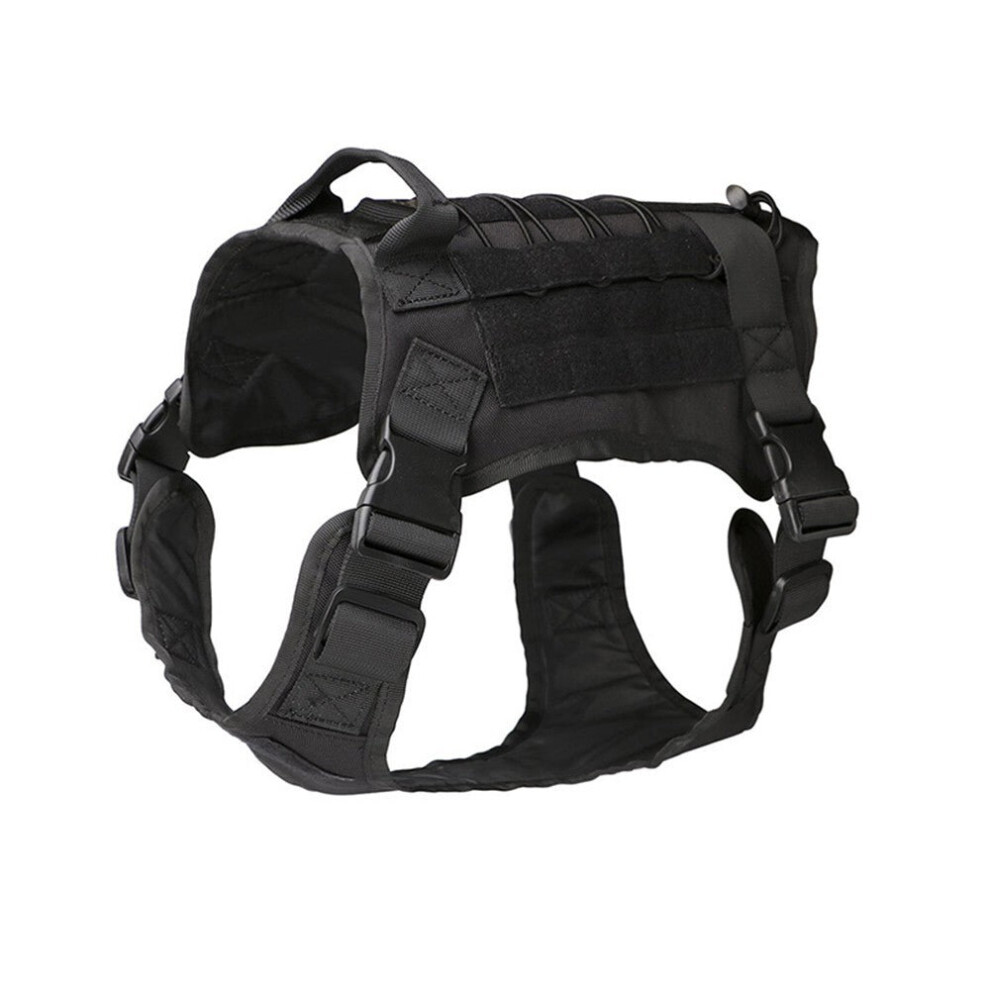 (Black, L) Service Dog Vest Water Resistant Bag