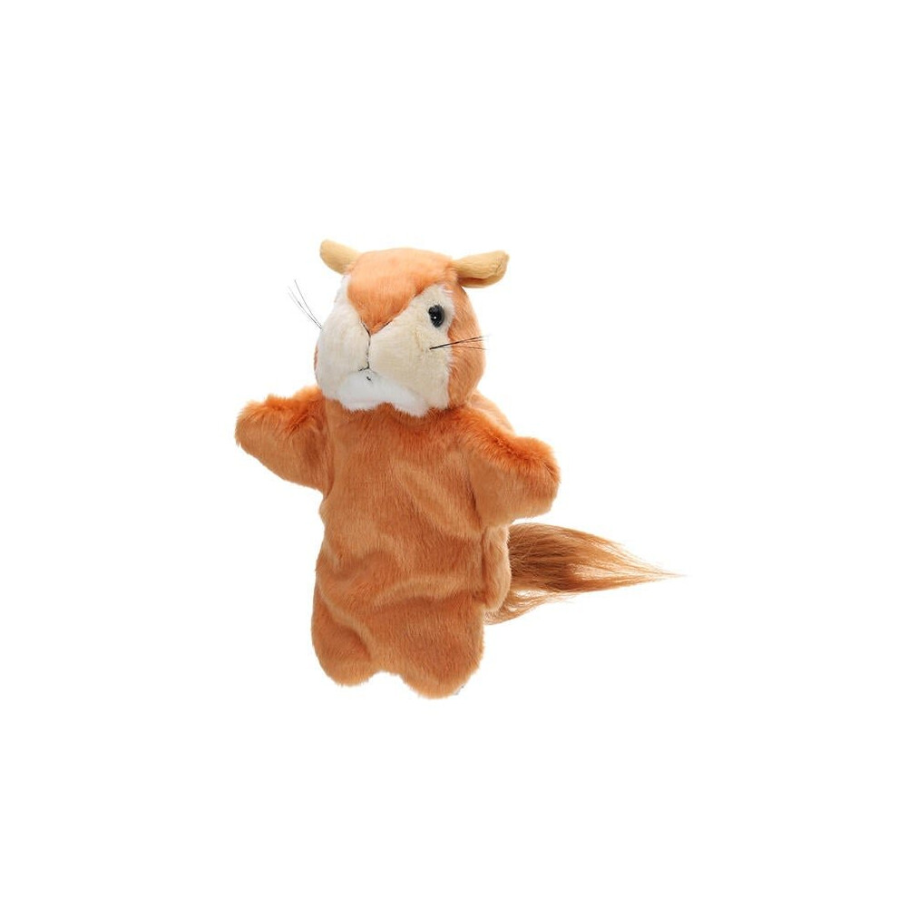 (Brown) 27CM Stuffed Animal Squirrel Fairy Tales Hand Puppet Classic Children Figure Toys Plush Animal