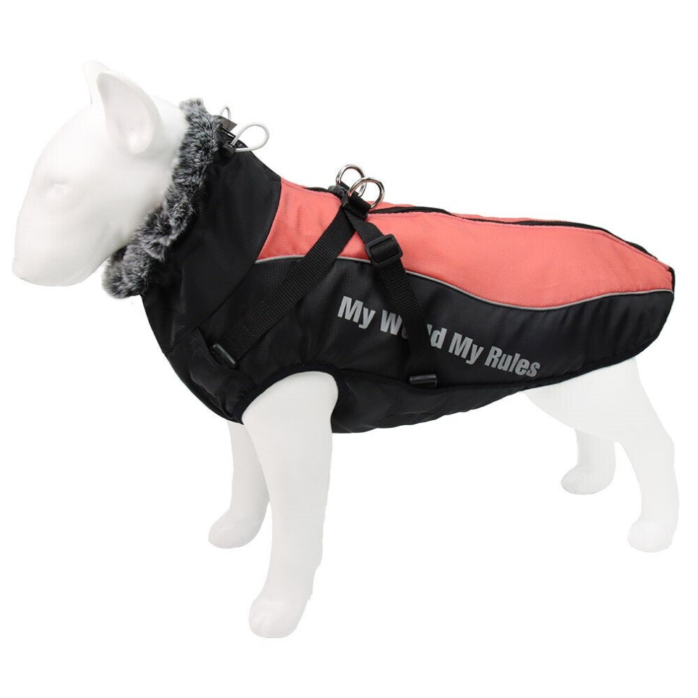 (Red, XL) Windproof Warm Dog Clothes Reflective Design Close-fitting Upgrade PVC Material Multi Colors Size Is Optional