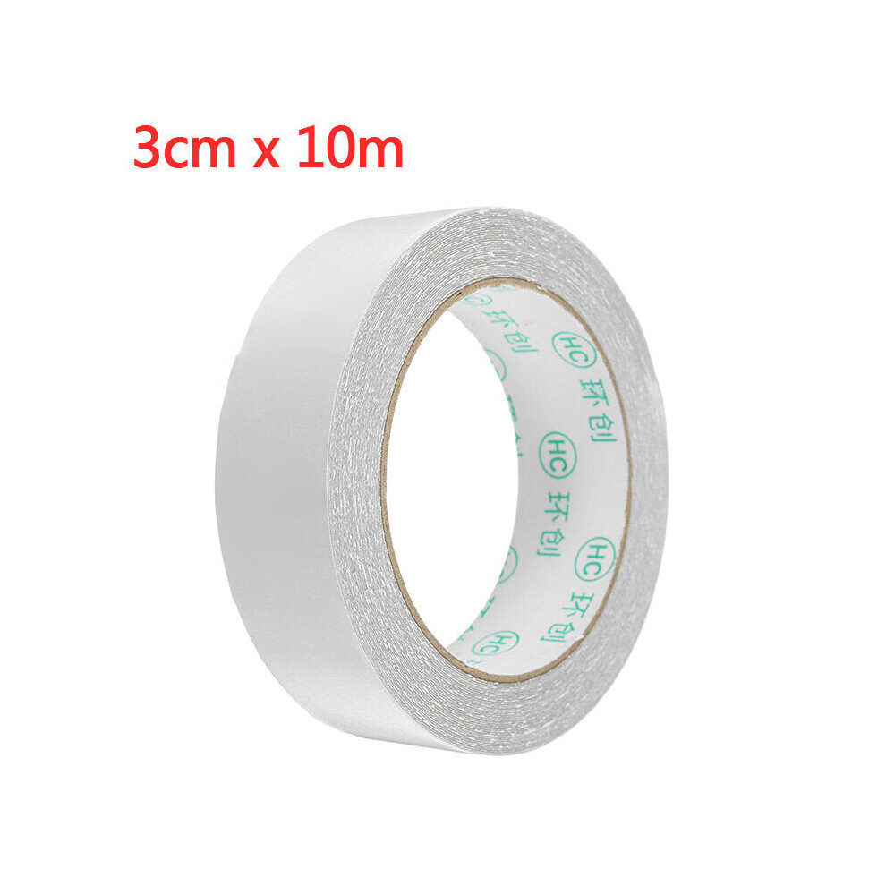 (3cm*10m) Double Sided Cloth Duct Tape Strong Adhesive Gauze Fiber Carpet Mat Tape 3 Sizes