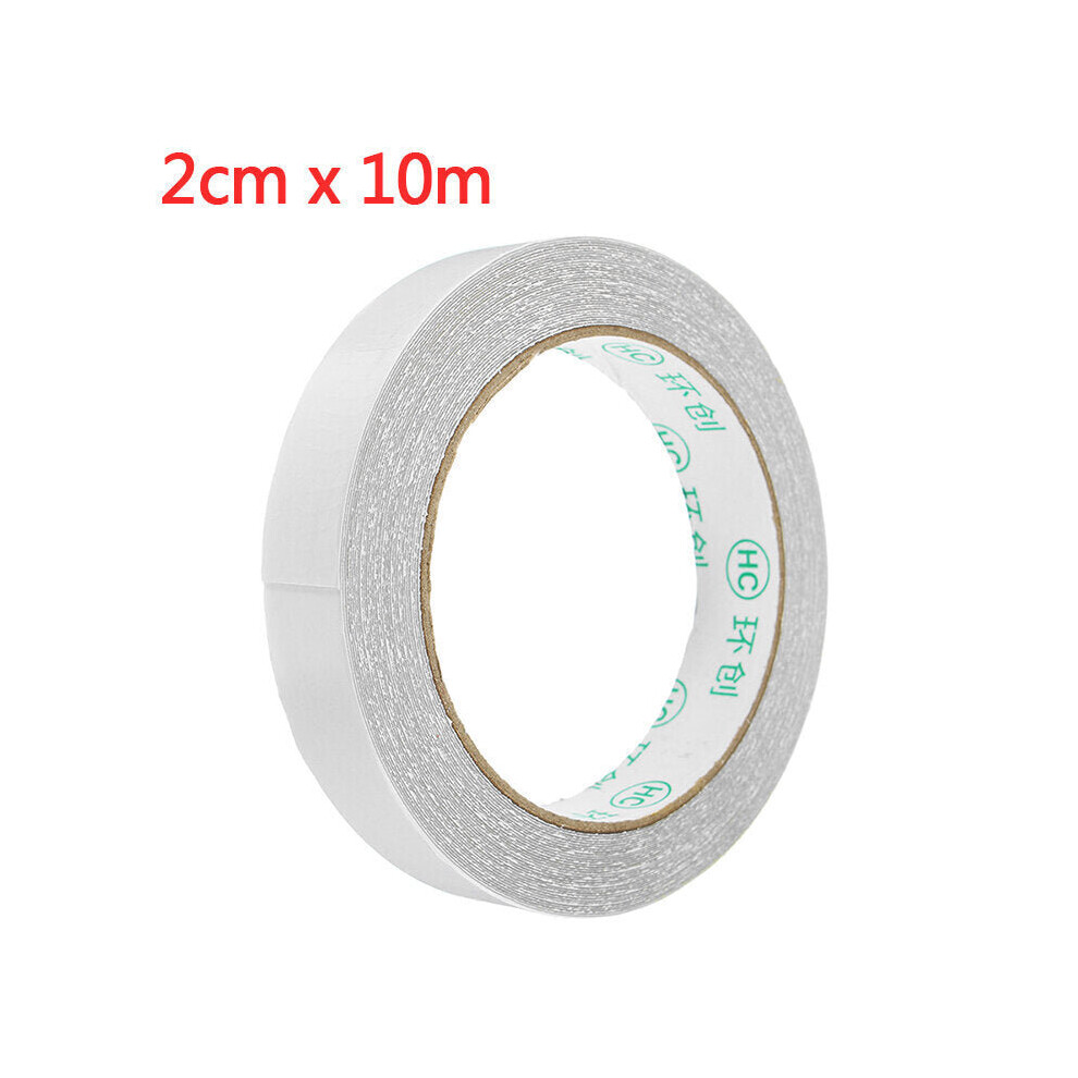 (2cm*10m) Double Sided Cloth Duct Tape Strong Adhesive Gauze Fiber Carpet Mat Tape 3 Sizes