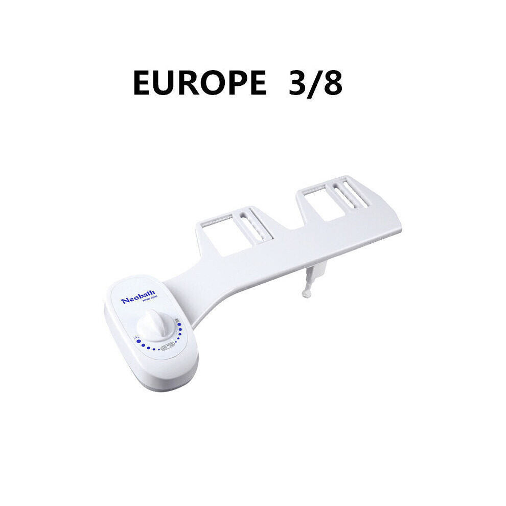 (Eurpoe 3/8) Toilet Seat Attachment Bathroom Water Spray Non-Electric Mechanical Bidet