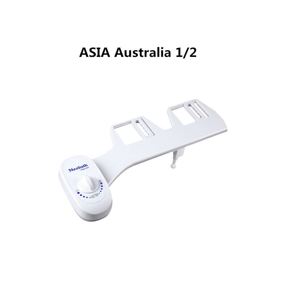 (Asia Australia 1/2) Toilet Seat Attachment Bathroom Water Spray Non-Electric Mechanical Bidet 3654659271709
