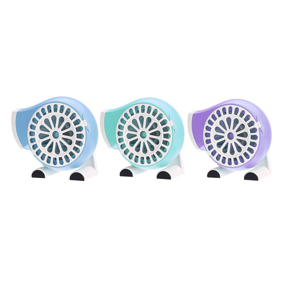 (Blue Aromatherapy) Creative Mini Fan Handheld USB Rechargeable Strong Wind Cooling Ultrathin Low Noise Summer Essentials