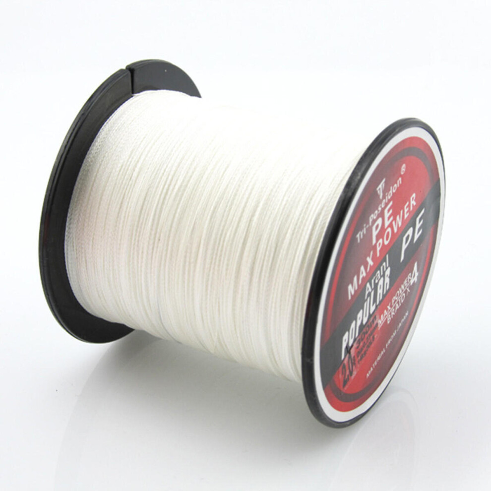 (White, 4) 300M Tri-Poseidon Series Japan PE Spectra Braided Fishing Line 8-60LB