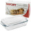2.75L Pasabahce Large Rectangle Casserole Dish Glass Bakeware Ovenware with Lid 1