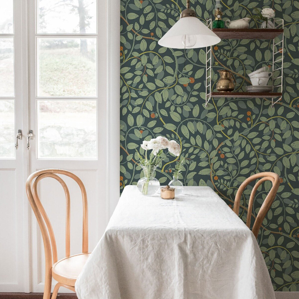 Sommarang Kirke Wallpaper Green Galerie S65105 5901638006172