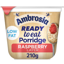 Ambrosia Ready To Eat Porridge with Raspberry Layer - 6x210g