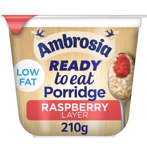 Ambrosia Ready To Eat Porridge with Raspberry Layer - 6x210g