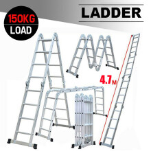 4.7M Heavy Duty Multi-Purpose Folding Aluminium Ladder Platform