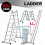 4.7M Heavy Duty Multi-Purpose Folding Aluminium Ladder Platform 1