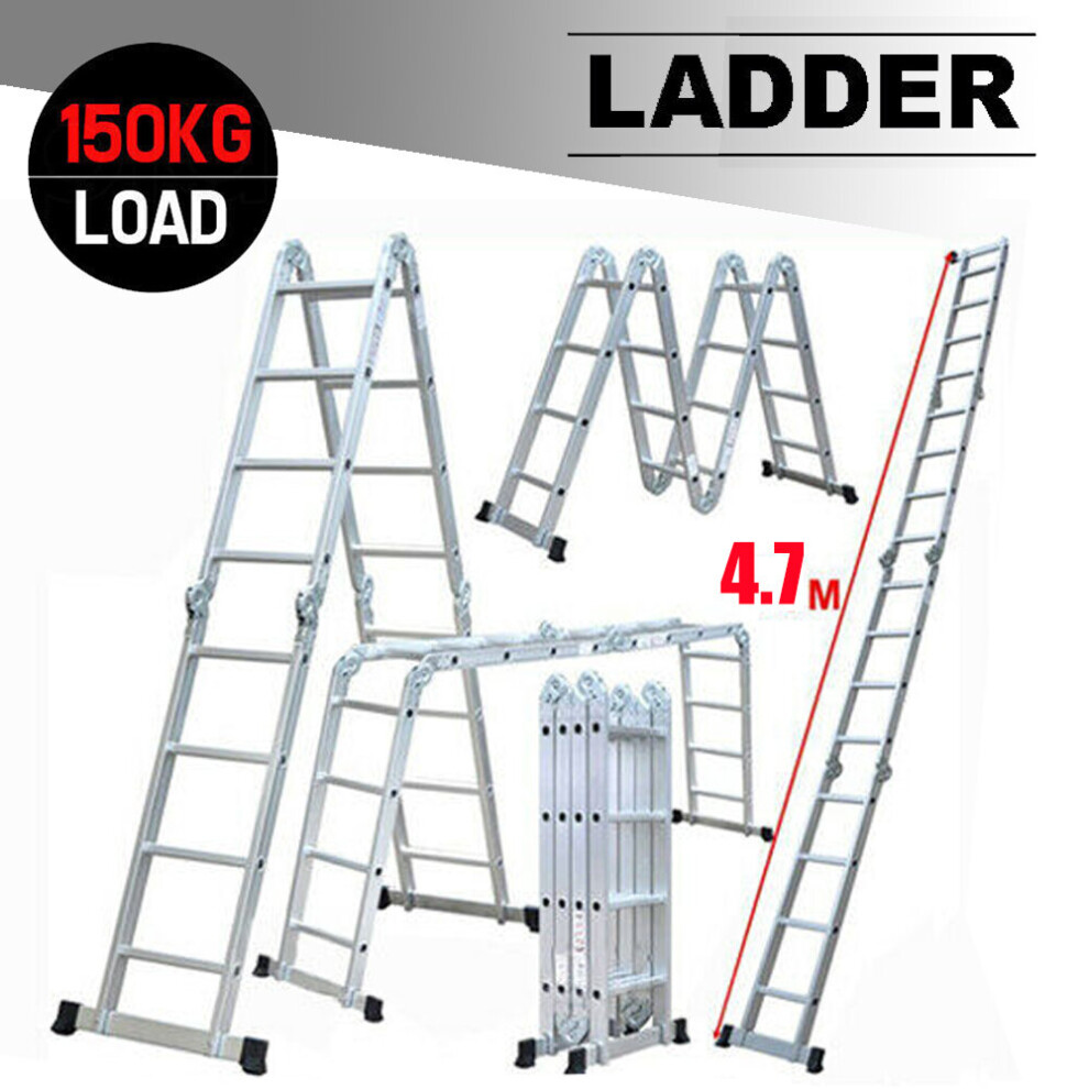 4.7M Heavy Duty Multi-Purpose Folding Aluminium Ladder Platform 097239202138