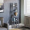 Vida Designs (Grey) Bristol 5 Tier Ladder Shelf - Wooden Bookcase Unit 1