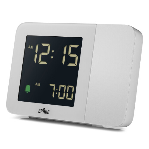 Braun Braun Digital Projection Alarm Clock, White, BC15WUK 2