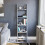 Vida Designs (Grey) Bristol 5 Tier Ladder Shelf - Wooden Bookcase Unit 5