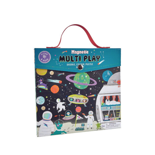Floss & Rock Magnetic 4 Games in 1 Outer Space Multi Play Scenes Craft Play Set