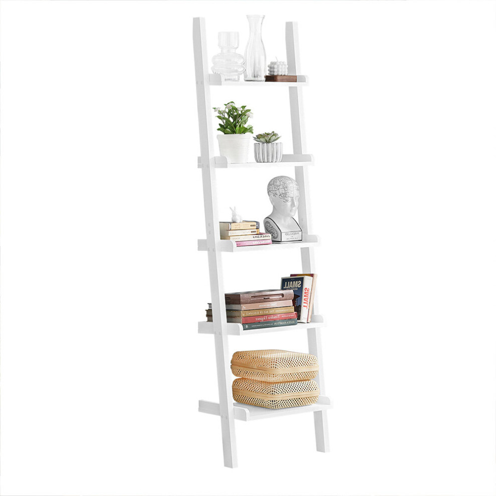 SoBuy FRG17-W, 5 Tiers Ladder Shelf Wall Shelf Bookcase Storage