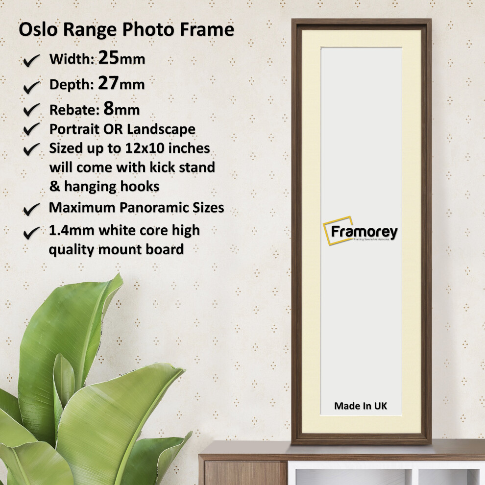 (Walnut With Ivory Mount, 28x12" Pic (32x16" Frame)) Panoramic Size Walnut Picture Frame / Wall Art Photo Frame / Home DÃ©cor Frame / Photo Print Fram-image-OPC-P9GRPHP-NEW