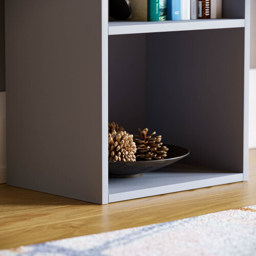 Home Discount (Grey) Oxford 2 Tier Cube Bookcase Modern Storage Unit 2