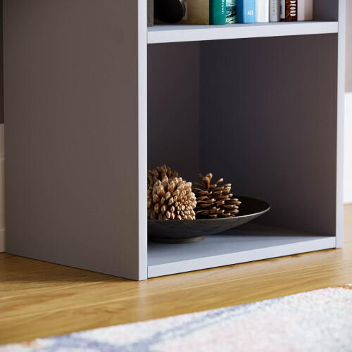Home Discount (Grey) Oxford 5 Tier Cube Bookcase Tall Storage Display 2