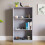 Home Discount (Grey) Cambridge 3 Tier Bookcase Wide Shelf Book Storage 6
