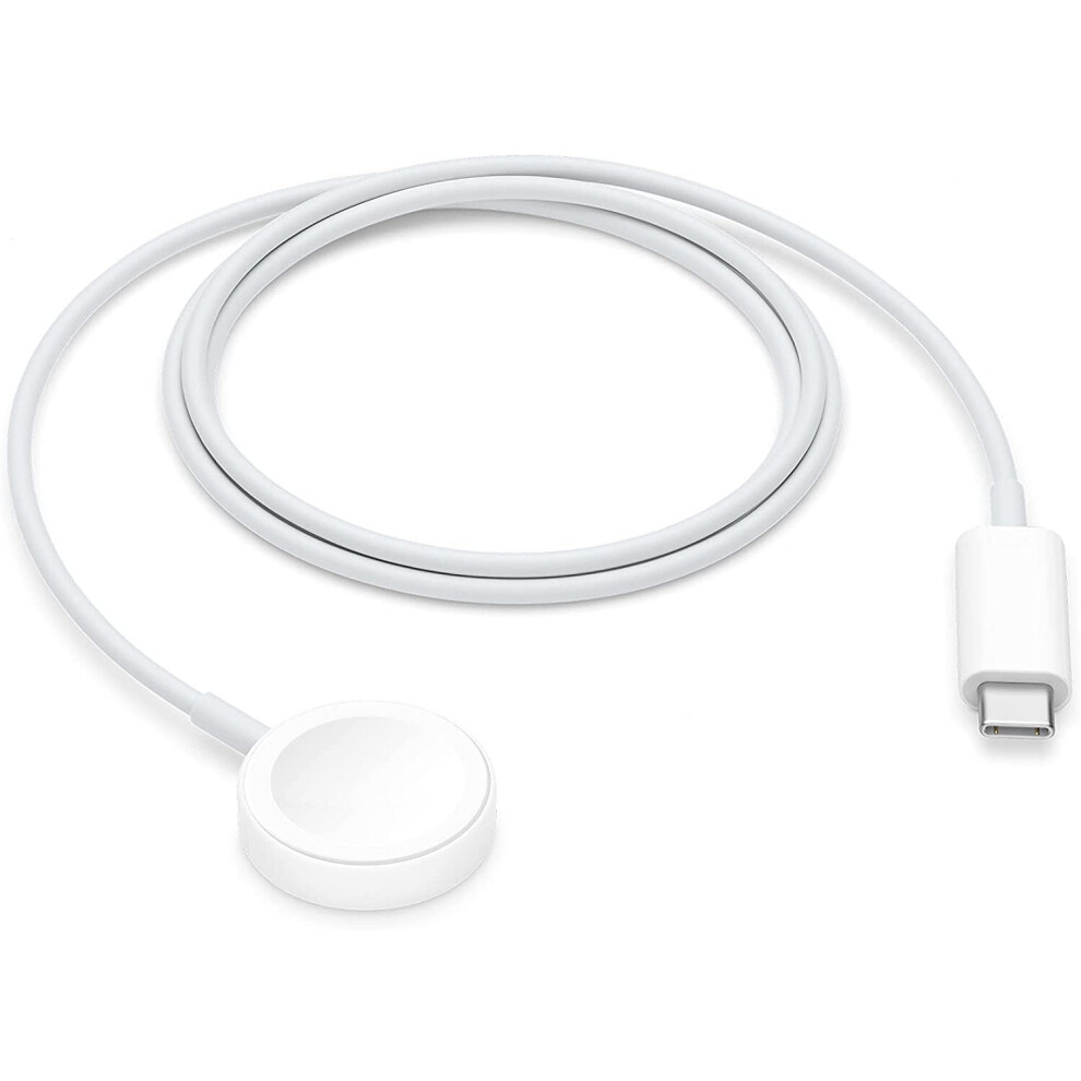 Apple Watch Magnetic USB-C Charger Cable (1m) – MagSafe Inductive, Auto-Align, Official Accessory for Apple Watch Series 1-7 & SE MLWJ3ZM/A