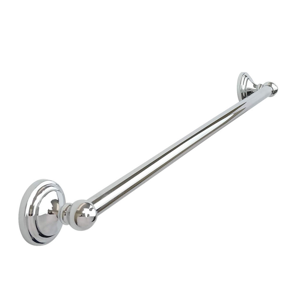 60cm Single Towel Rail Rack Holder Wall Mounted Bathroom Kitchen Chrome