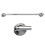 60cm Chrome Wall Mounted Single Towel Rail - Traditional Style, Concealed Fixings 2