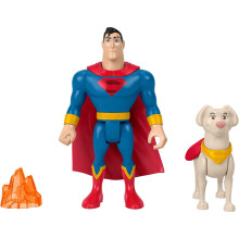 Fisher-Price DC League of Super-Pets Superman & Krypto Poseable Figures – Twist for Punch Action