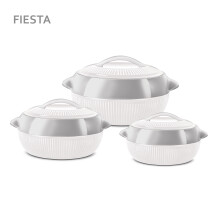 (White) SQ Professional Fiesta 3pc Hot Pot Set - Insulated Food Warmer
