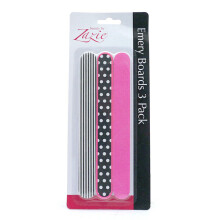Zazie Assorted Emery Boards Nail Files Salon Various Designs (3 Pk)