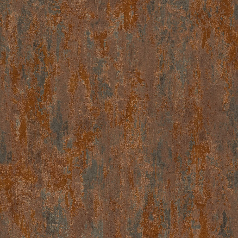 Profhome 326511-GU Ton-sur-ton wallpaper shiny orange copper 5.33 m2 (57 ft2)