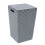 JVL Vichy Square Nylon Laundry Hamper 1