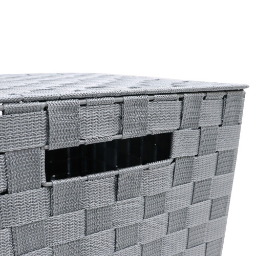 JVL Vichy Square Nylon Laundry Hamper 1