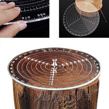 Woodturning Round Center Finder Woodworking Compass Circles Drawing Tool Acrylic Accurate Scale Centering Ruler for Woodturners Turners Bowls Lat