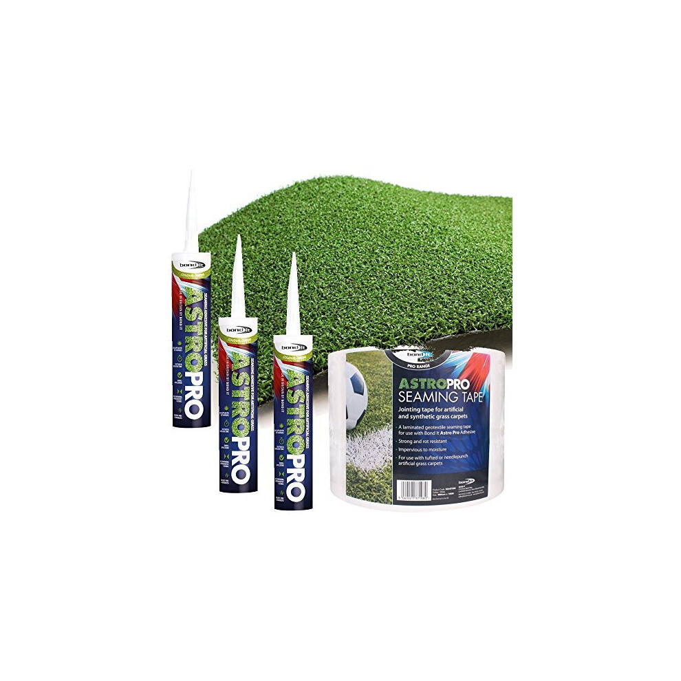 12m Bondit Astro Pro Seaming Tape + 4 Tubes Glue for Artificial Grass Turf Sports Pitches