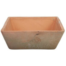 Esschert Design AT07 20 x 20 x 7cm Aged Terracotta Square Pot