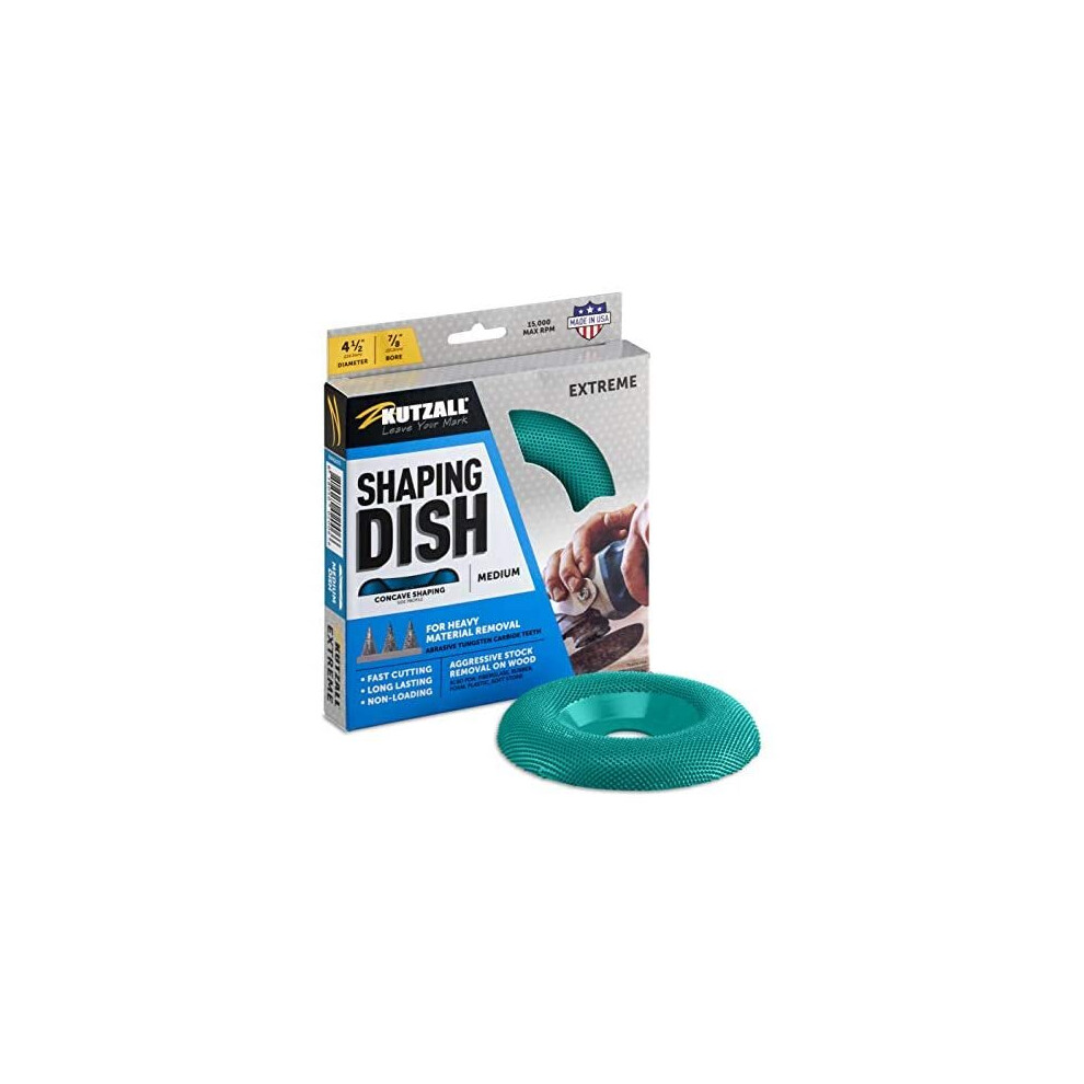 Photos - Grinder / Polisher Kutzall Extreme Shaping Dish - Medium, 4-1?2"  Dia. X 7?8" (22.2mm) Bore - Woodworking Angle Grinder Attachment for(114.3mm)