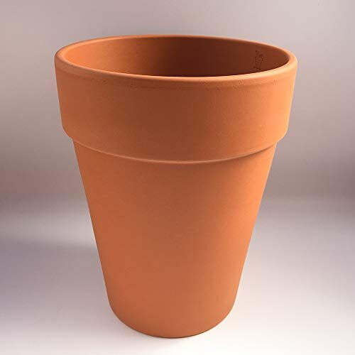 Terracotta Elegant Long Tom Flower Pots 21cm W X 25cm H [PE21] On OnBuy