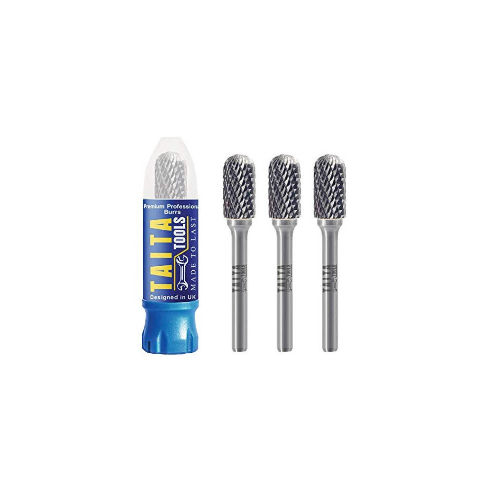 Carbide Burr 1/4" Shank, Sc-3 Tungsten Double Cut Rotary Die Grinder Bits - Cutting Burrs For Milwaukee, Dewalt And Makita Die Grinder Accessorie 5060819850093