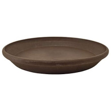 PSW Pot Collection AP30C 12 tuuman muovi-/kivi-/puukomposiittikasvien aluslautanen - ei tyhjennysreikää (porattava) sisä-/ulkovesiallas, suklaa