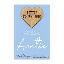 A Wish For A Wonderful Auntie Little Pocket Hug Wish Token Keepsake Gift Idea