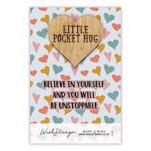Believe In Yourself Unstoppable Little Pocket Hug Wish Token Keepsake Gift Idea